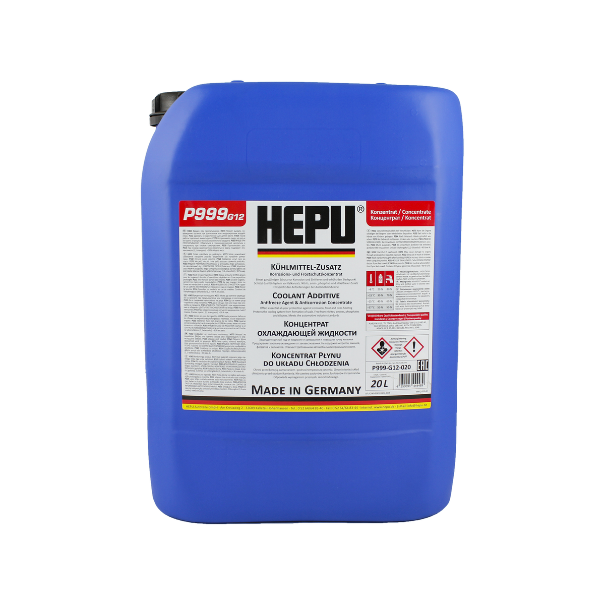 Antigel HEPU P999-G12 G12 20 L disponible au Maroc chez MaxParts Group
